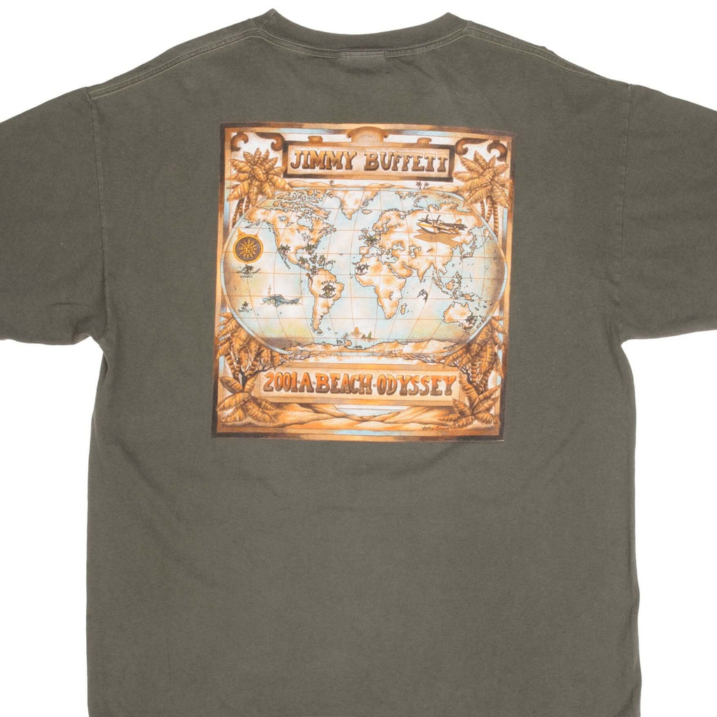 Vintage Jimmy Buffett 2001 A Beach Odyssey Tee Shirt Size XL