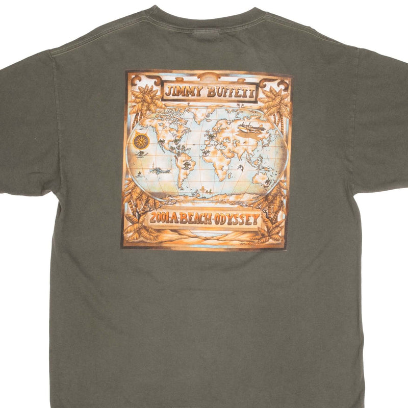 Vintage Jimmy Buffett 2001 A Beach Odyssey Tee Shirt Size XL
