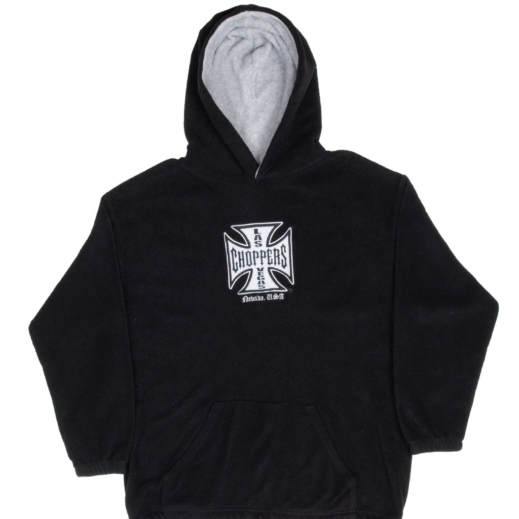 Vintage West Coast Choppers Las Vegas Fleece Hoodie Sweatshirt Size Large Made In Usa