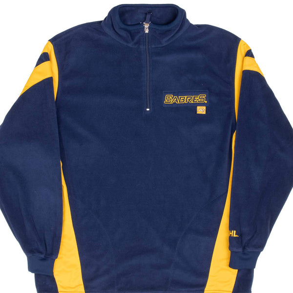 Vintage Nhl Buffalo Sabres Fleece Quarter Zip Jacket 2000S Size Large