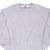 Close front view of a blank gray Russell Athletic crewneck sweatshirt with ribbed trim