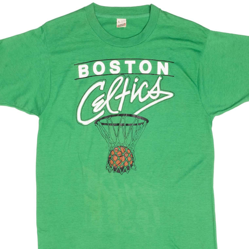 Vintage NBA Boston Celtics 1980s Tee Shirt Size Small Made In USA With Single Stitch Sleeves