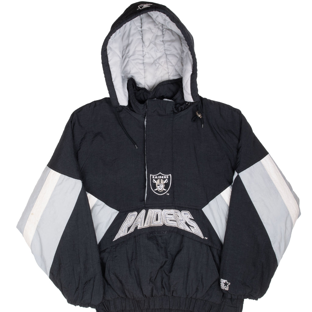 Vintage Nfl Los Angeles Raiders Starter Pullover Jacket 1990S Size Large