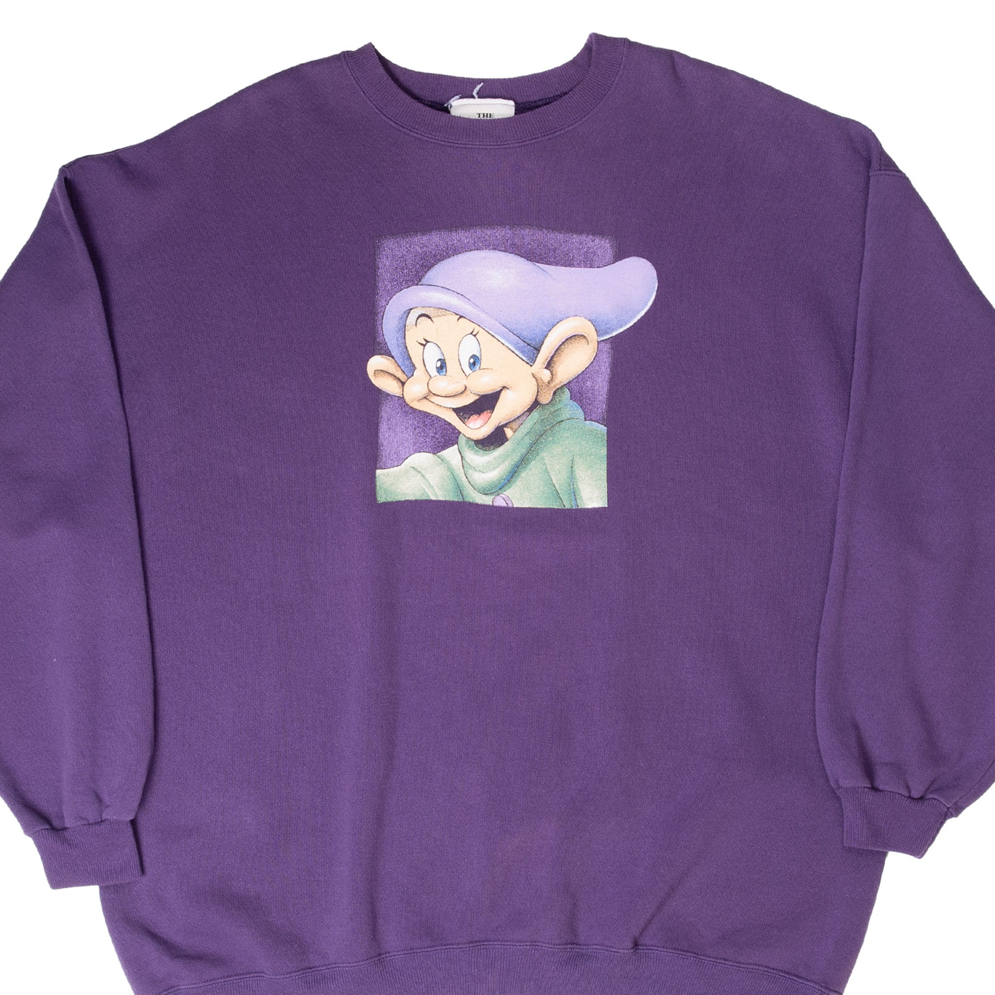 VINTAGE DISNEY DOPEY DWARF PURPLE SWEATSHIRT 1990S SIZE 2XL MADE IN USA
