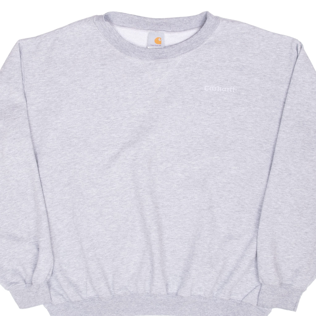 Vintage Carhartt Grey Crewneck Sweatshirt 2000S Size Large