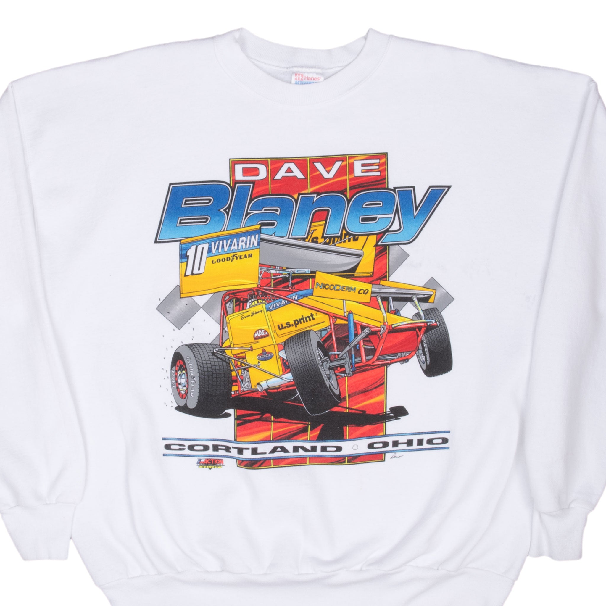 VINTAGE RACING HYLTON BLANEY 1997 WORLD TOUR CORTLAND OHIO SWEATSHIRT 2XL