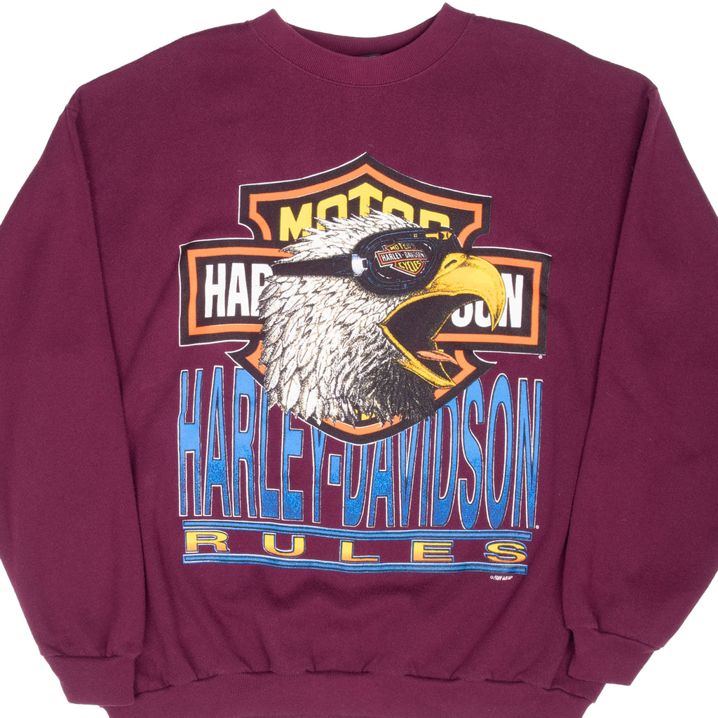 Vintage Harley Davidson Eagle Sweatshirt Size XL 1990S Made In Usa