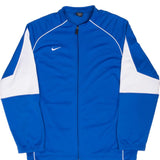 Vintage Nike Classic Swoosh Blue Track Jacket 1990S Size XL