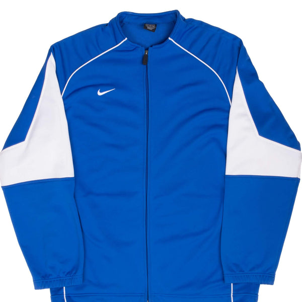 Vintage Nike Classic Swoosh Blue Track Jacket 1990S Size XL