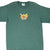 Front of green striped T-shirt with Marvin the Martian chest graphic
