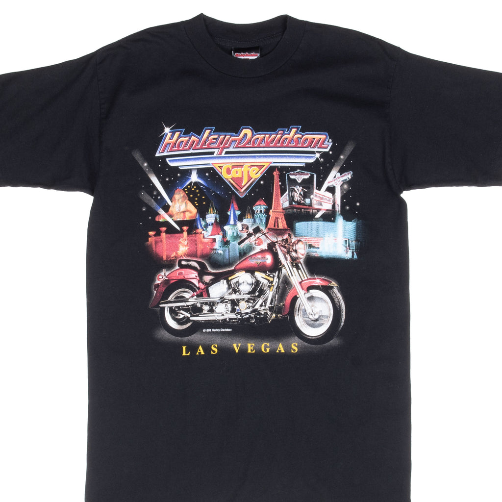 Vintage Harley Davidson Cafe Las Vegas Tee Shirt 1999 Size Medium Made Usa