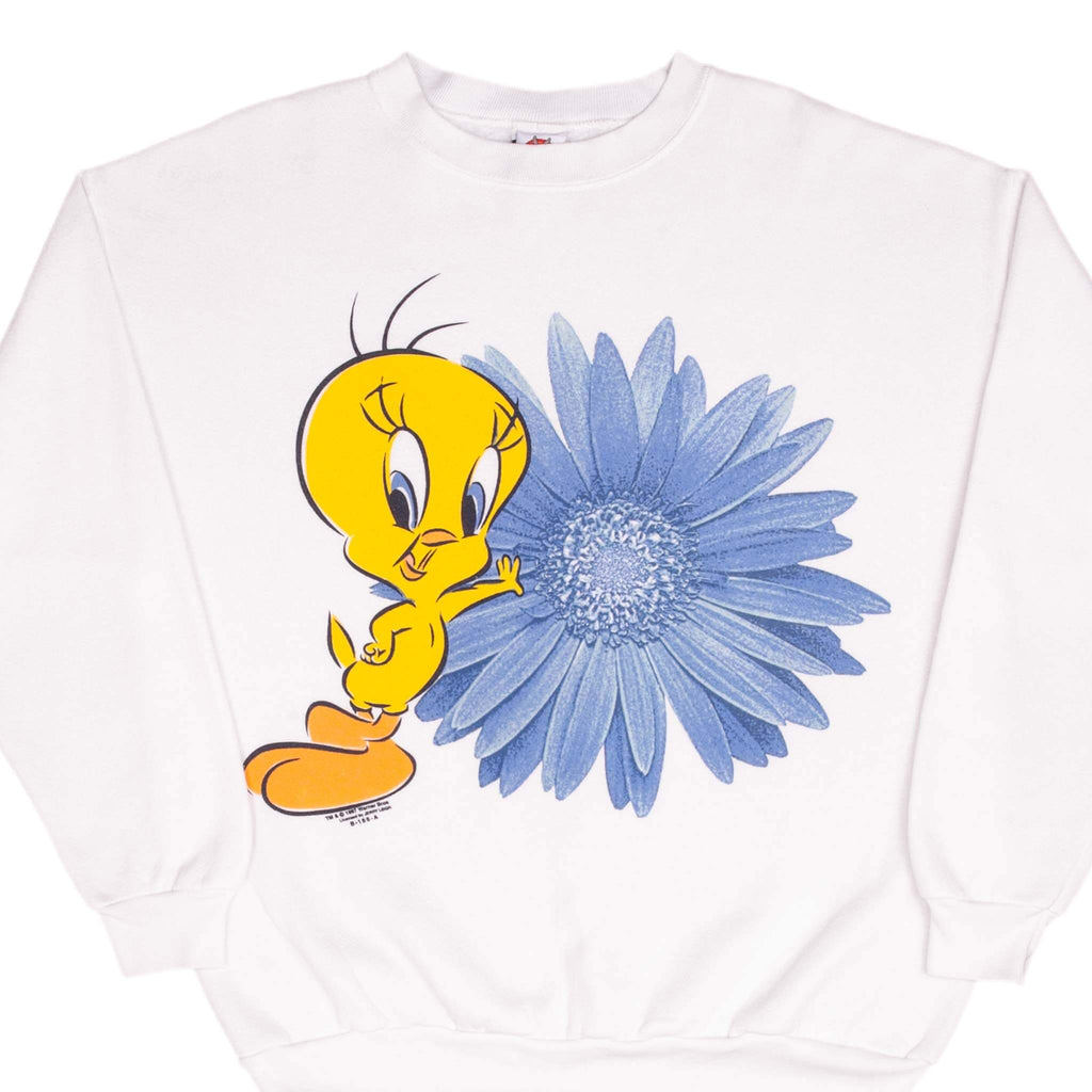 Vintage Looney Tunes Tweety Flower 1997 Sweatshirt Size XL