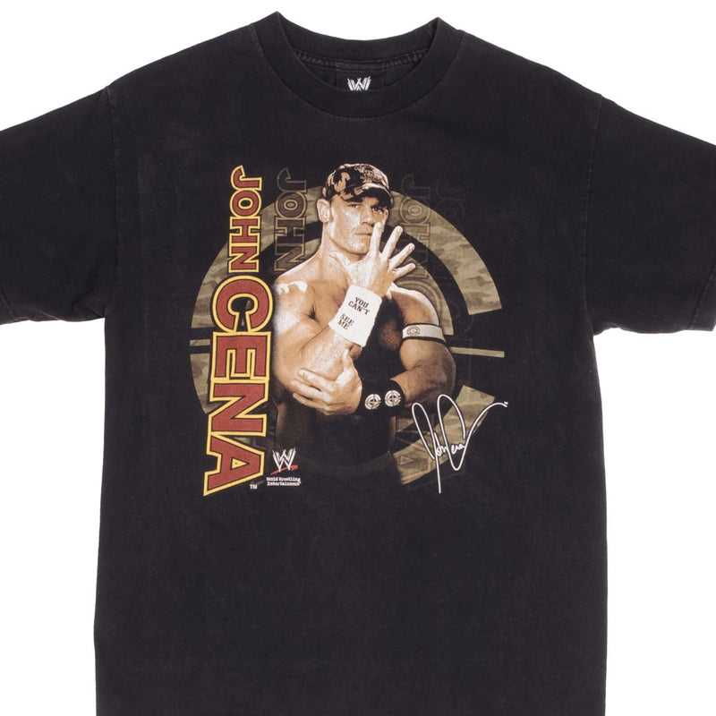 Vintage WWE World Wrestling Federation John Cena You Can't See Me Tee Shirt 2002 Size Medium