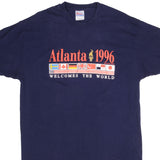 Vintage Atlanta Olympics 1996 Tee Shirt Size Large With Single Stitch Sleeves Made In USA