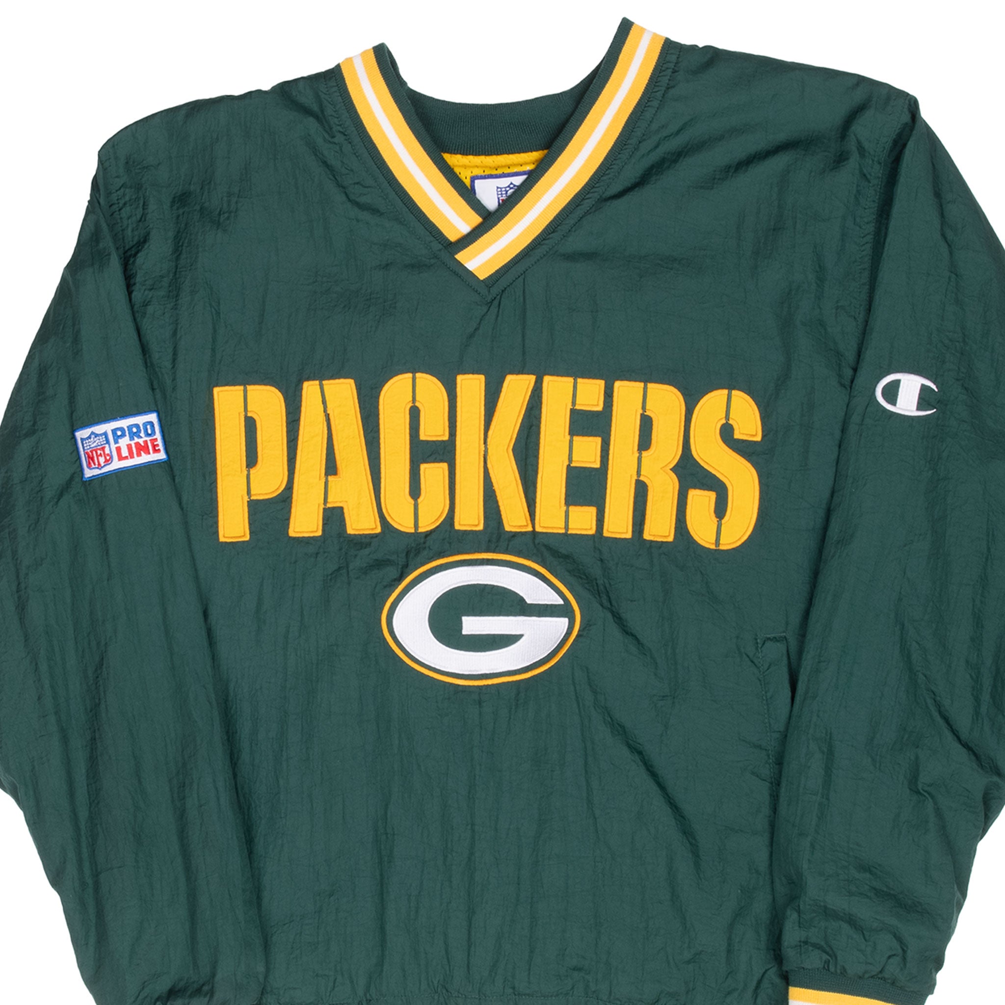 Vintage Nfl Green Bay Packers Pullover Windbreaker Jacket Size Medium 1990S