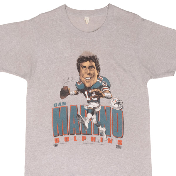 Vintage NFL Miami Dolphins Dan Marino 1987 Tee Shirt Size Medium Made In USA With Single Stitch Sleeves