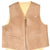 Front of brown Carhartt 8SV vest with zip closure, two pockets, and cream sherpa lining