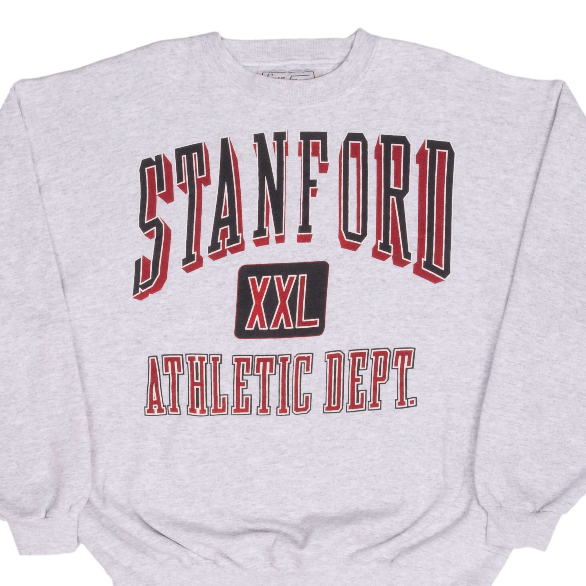 Vintage Stanford University Grey Crewneck Sweatshirt 1990S Size Medium Made In Usa