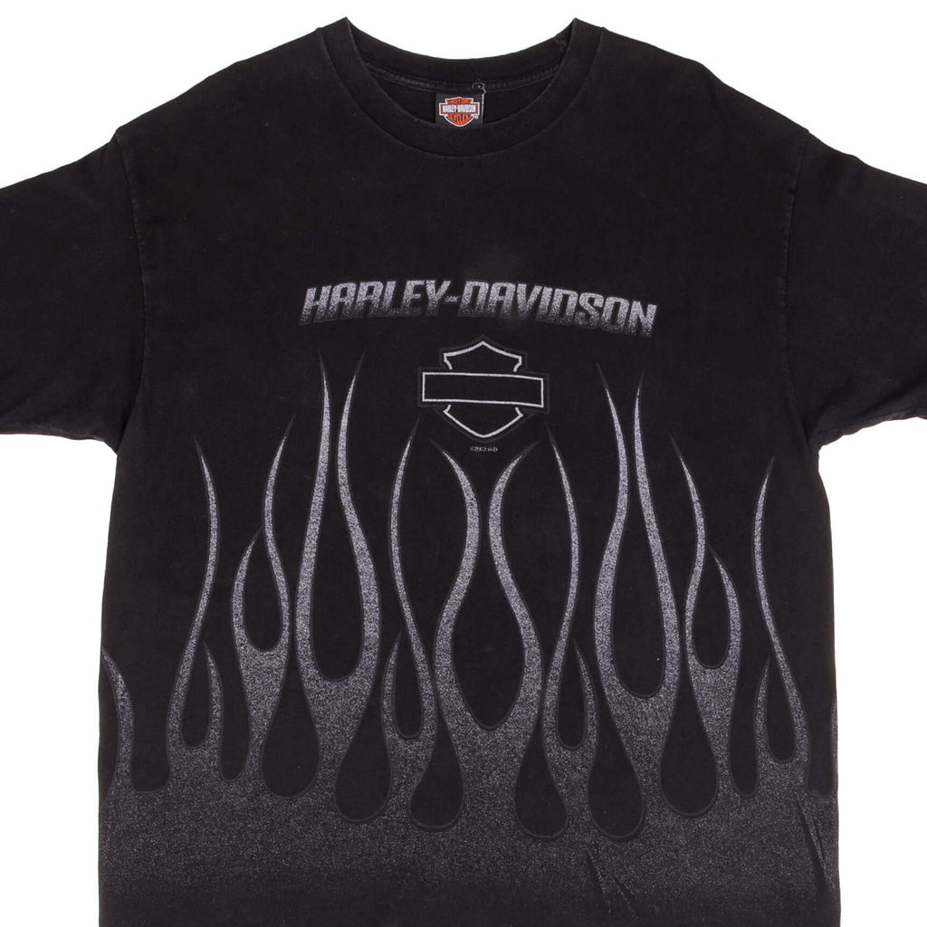 Vintage Harley Davidson Sioux City Flame Tee Shirt 2002 Size XL Made In USA