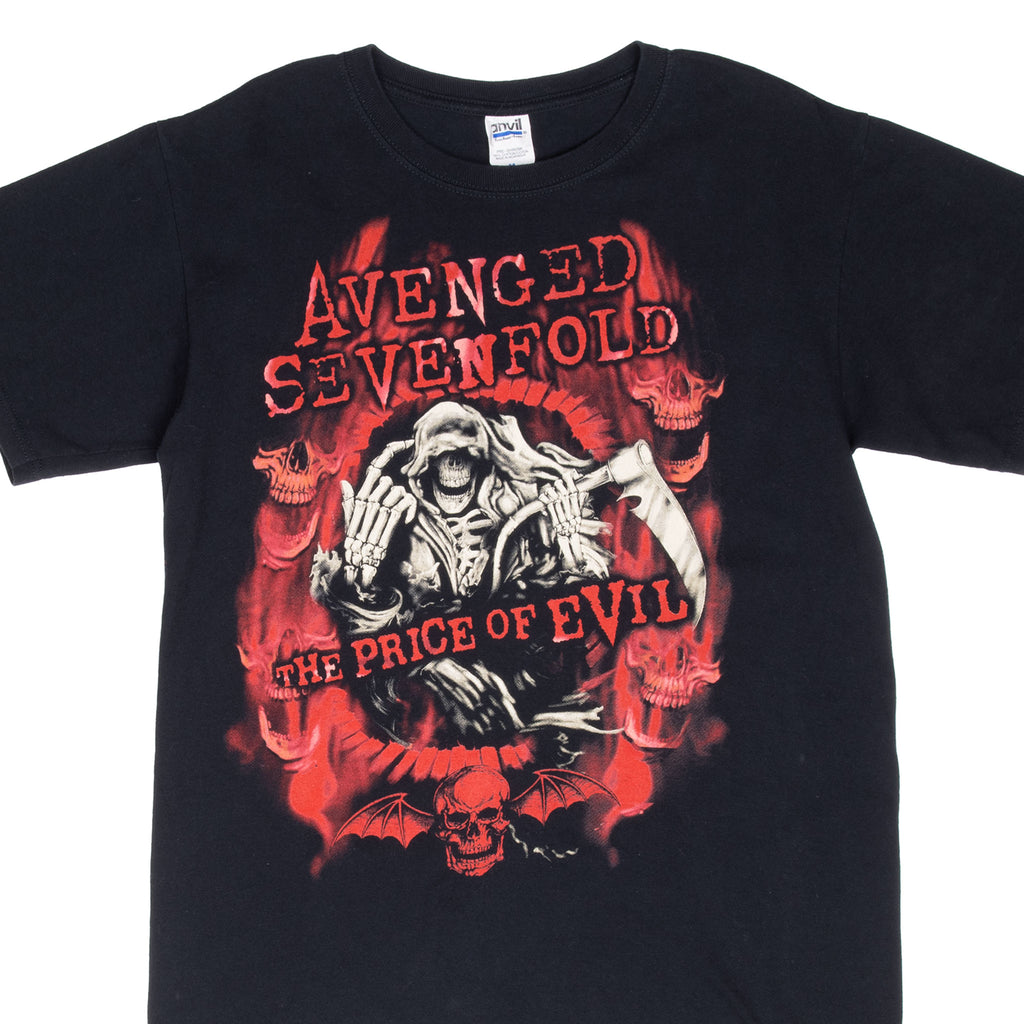 Vintage Avenged Sevenfold The Price Of Evil Tour 2011 Tee Shirt Size Medium