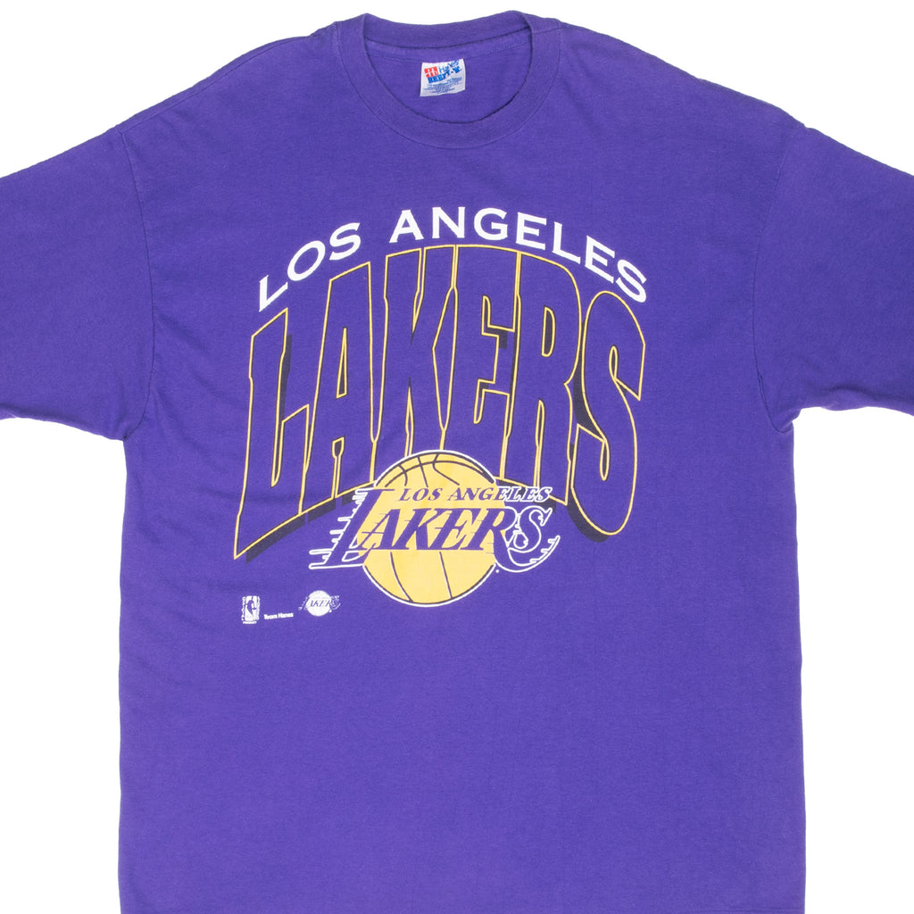 Vintage Nba Los Angeles Lakers 1990S Tee Shirt Xl Made Usa With Single Stitch Sleeves