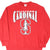 Front of red Stanford Cardinal crewneck sweatshirt with white lettering and tree logo