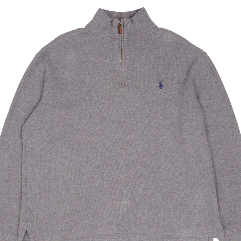 Vintage Polo Ralph Lauren Gray Quarter Zip Sweatshirt Size Large
