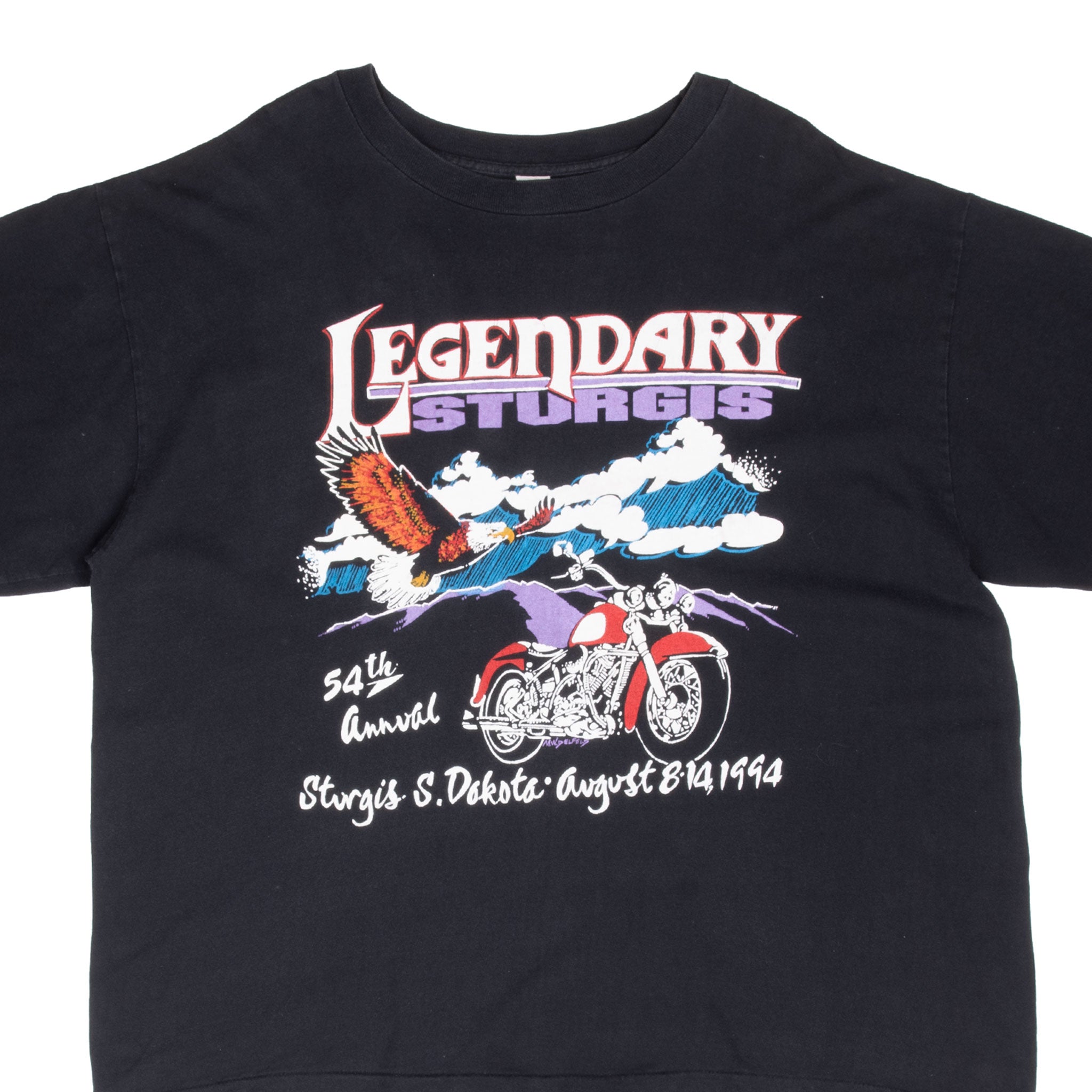 Vintage Sturgis Bike Week 1994 South Dakota Biker Tee Shirt Size 2XL
