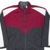 Vintage Nike Classic Swoosh Burgundy Windbreaker Jacket 1990S Size Large