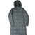 Front upper view of gray Patagonia women's hooded down parka