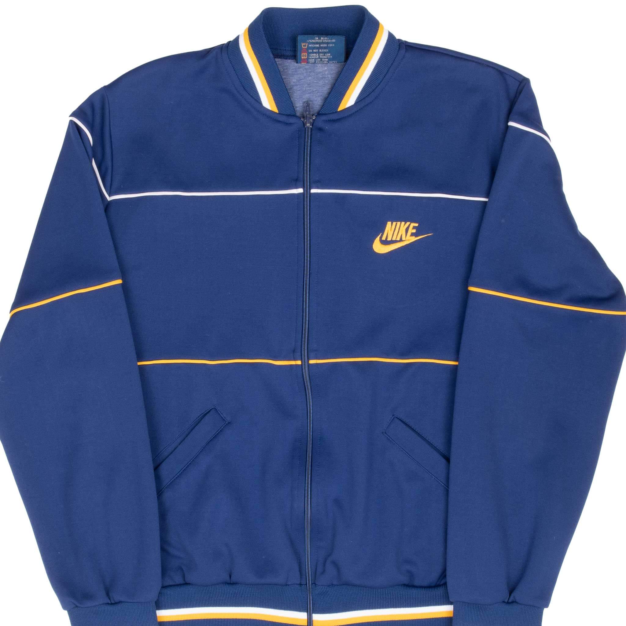 Vintage Nike Blue Track Jacket Early 1980S Size Small