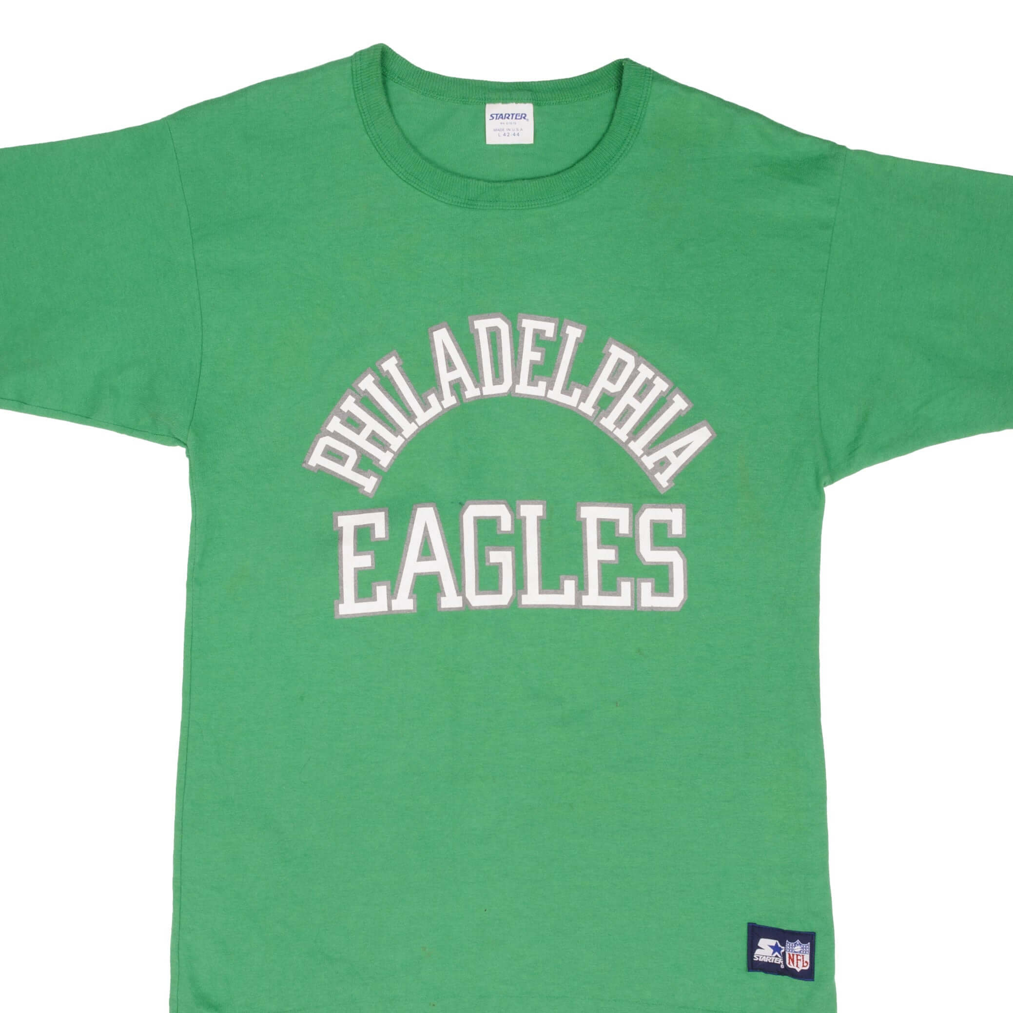 Vintage NFL Philadelphia Eagles 1980S Starter Tee Shirt Size Medium Made In USA With Single Stitch Sleeves