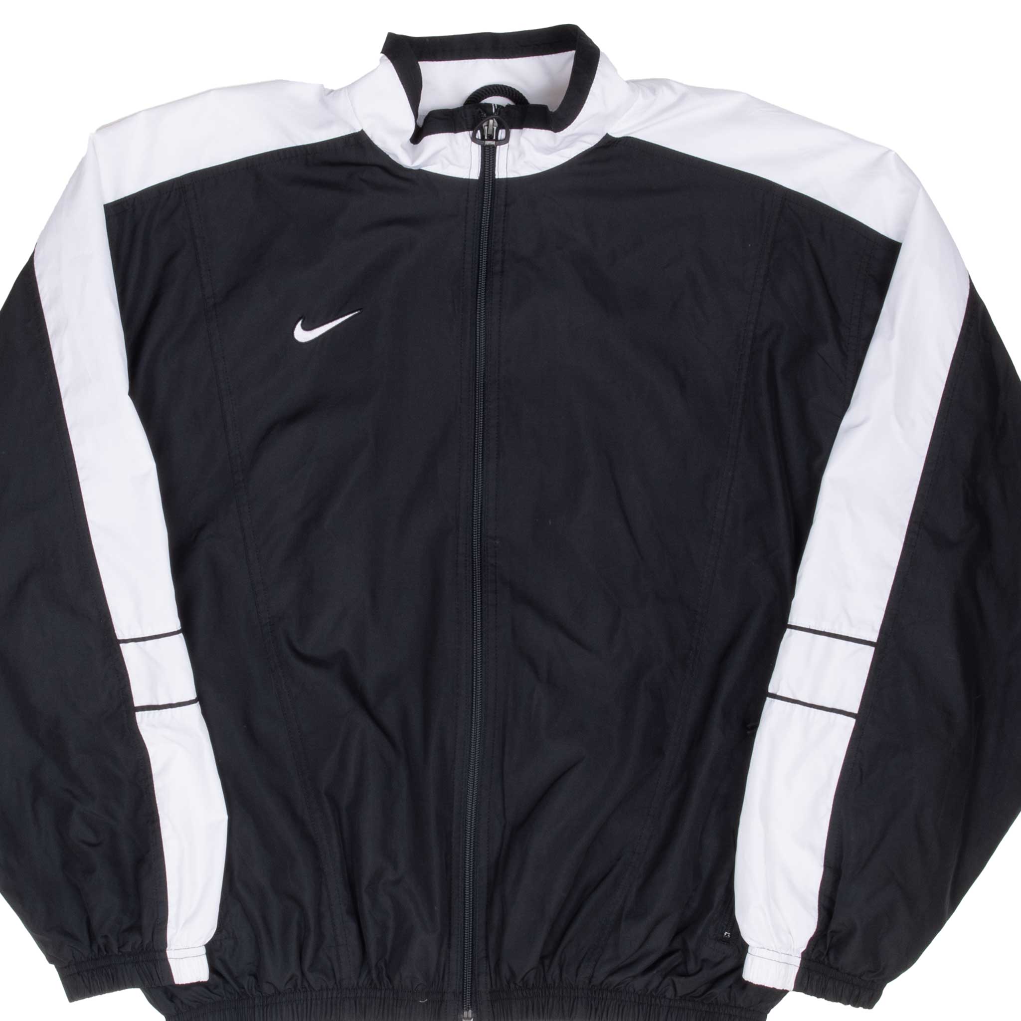 Vintage Nike Classic Swoosh Black Windbreaker Jacket 2000S Size Large