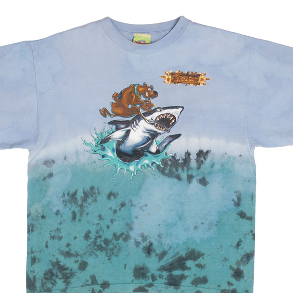 Vintage Scooby-Doo Tie Dye Shark Tee Shirt 1999 Size Medium