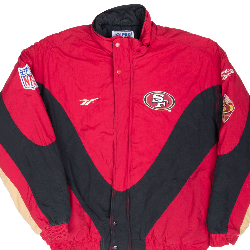 Vintage Nfl San Francisco 49Ers 1990S Reebok Windbreaker Jacket Size Large