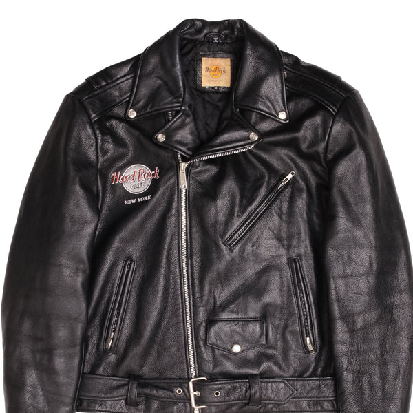 Vintage Hard Rock Cafe New York Love All, Serve All, All Is One Leather Jacket 1990S Size Medium 
