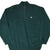Front of dark green Big Dogs quarter-zip sweatshirt with small embroidered dog logo on chest