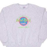 Vintage Hard Rock Cafe Save The Planet Washington Dc Grey Sweatshirt 1990S Size XL Made In USA