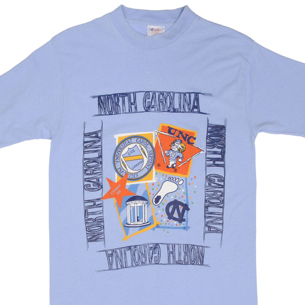 Vintage Unc North Carolina Tarheels 1990S Tee Shirt Size Medium Made In USA With Single Stitch Sleeves