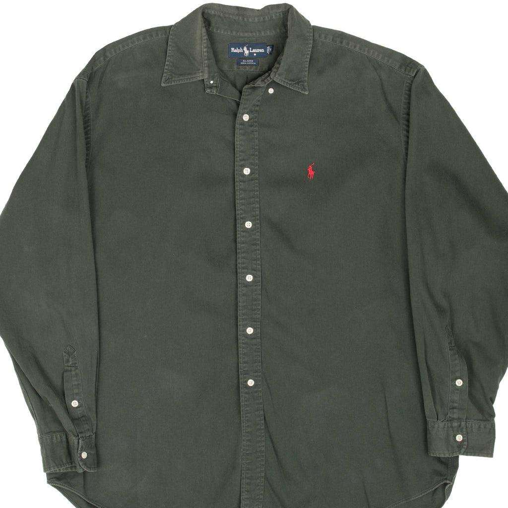 Vintage Ralph Lauren Green Shirt 1990S Size XL