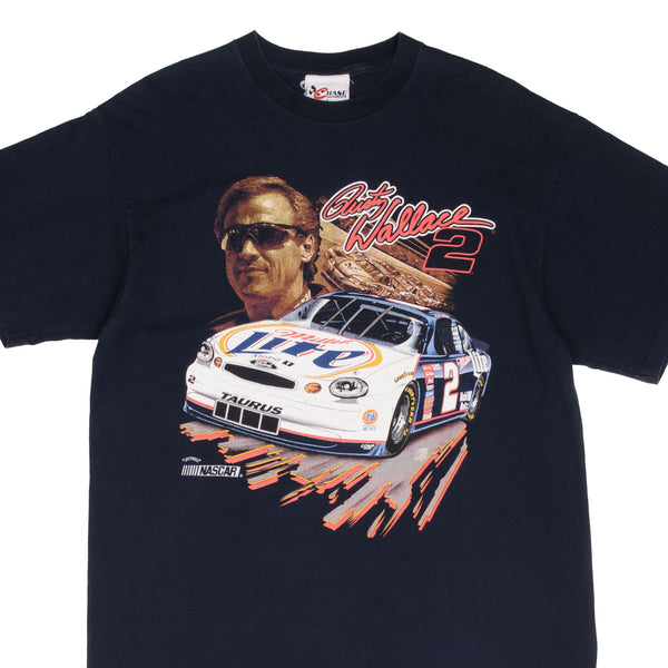 Vintage Nascar Rusty Wallace Miller Lite 1990S Tee Shirt Size Large
