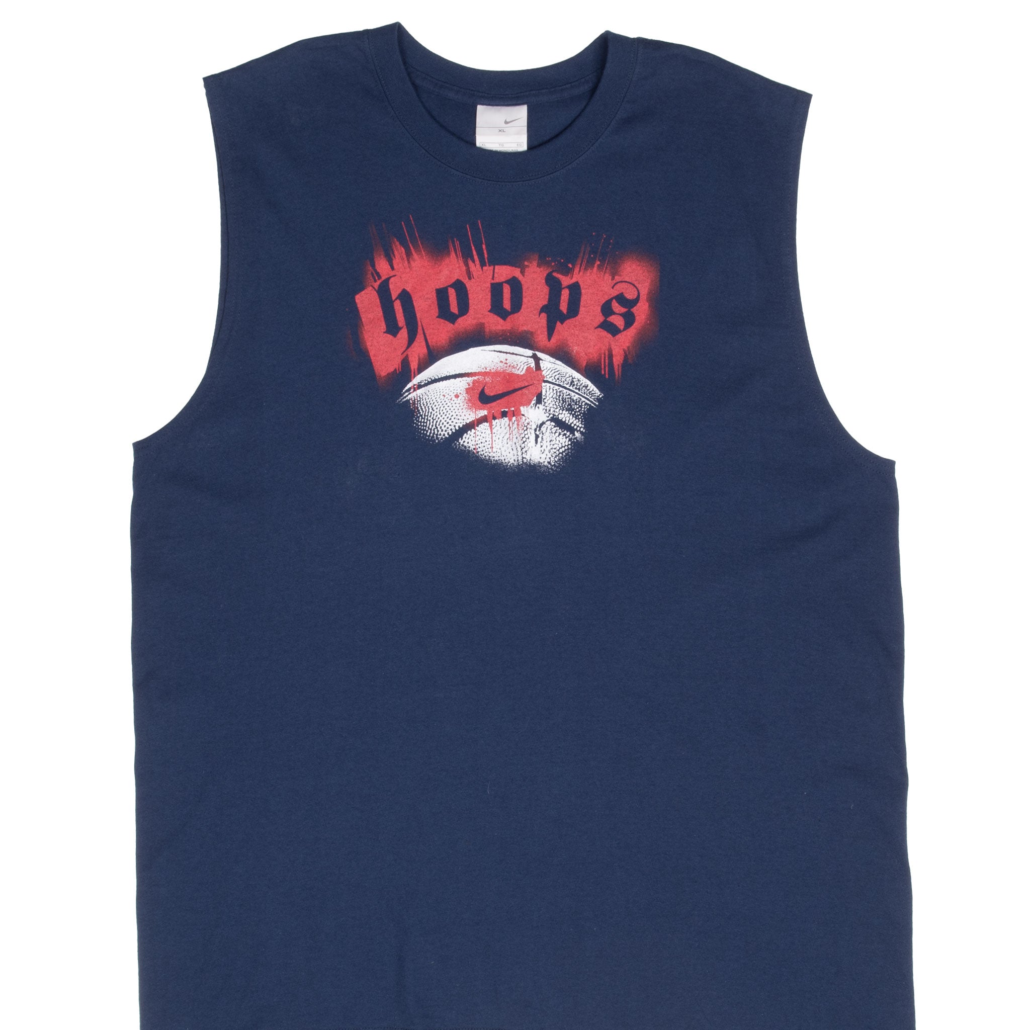 Vintage Nike Hoops Navy Blue Tank Top Tee Shirt 2000S Size XL