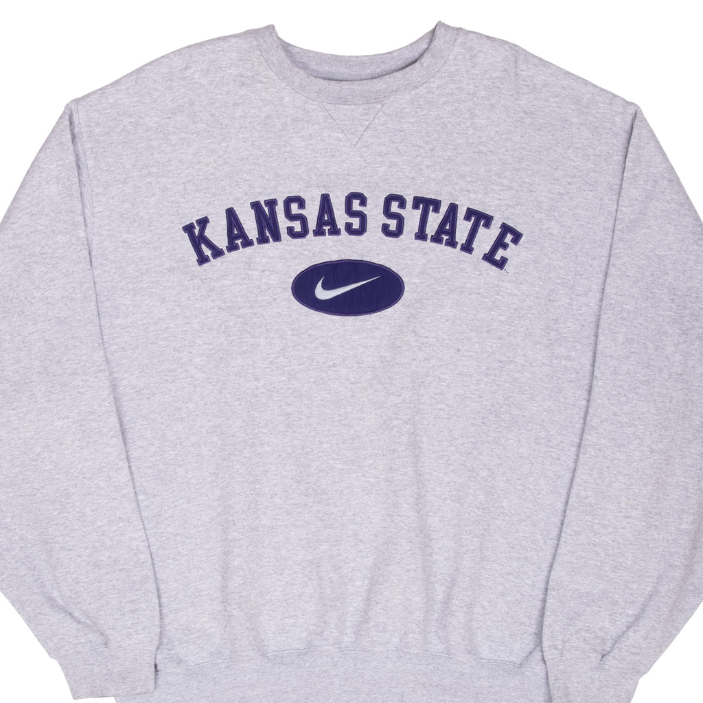 Vintage Nike Kansas Embroidered Sweatshirt 1990S Size XL