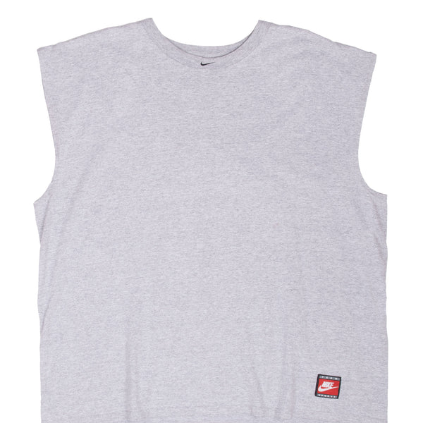 VINTAGE NIKE CENTER SWOOSH GREY TANK TOP TEE SHIRT 2000S XL