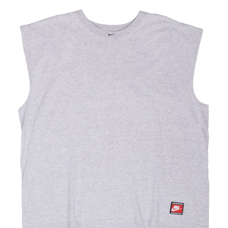 VINTAGE NIKE CENTER SWOOSH GREY TANK TOP TEE SHIRT 2000S XL