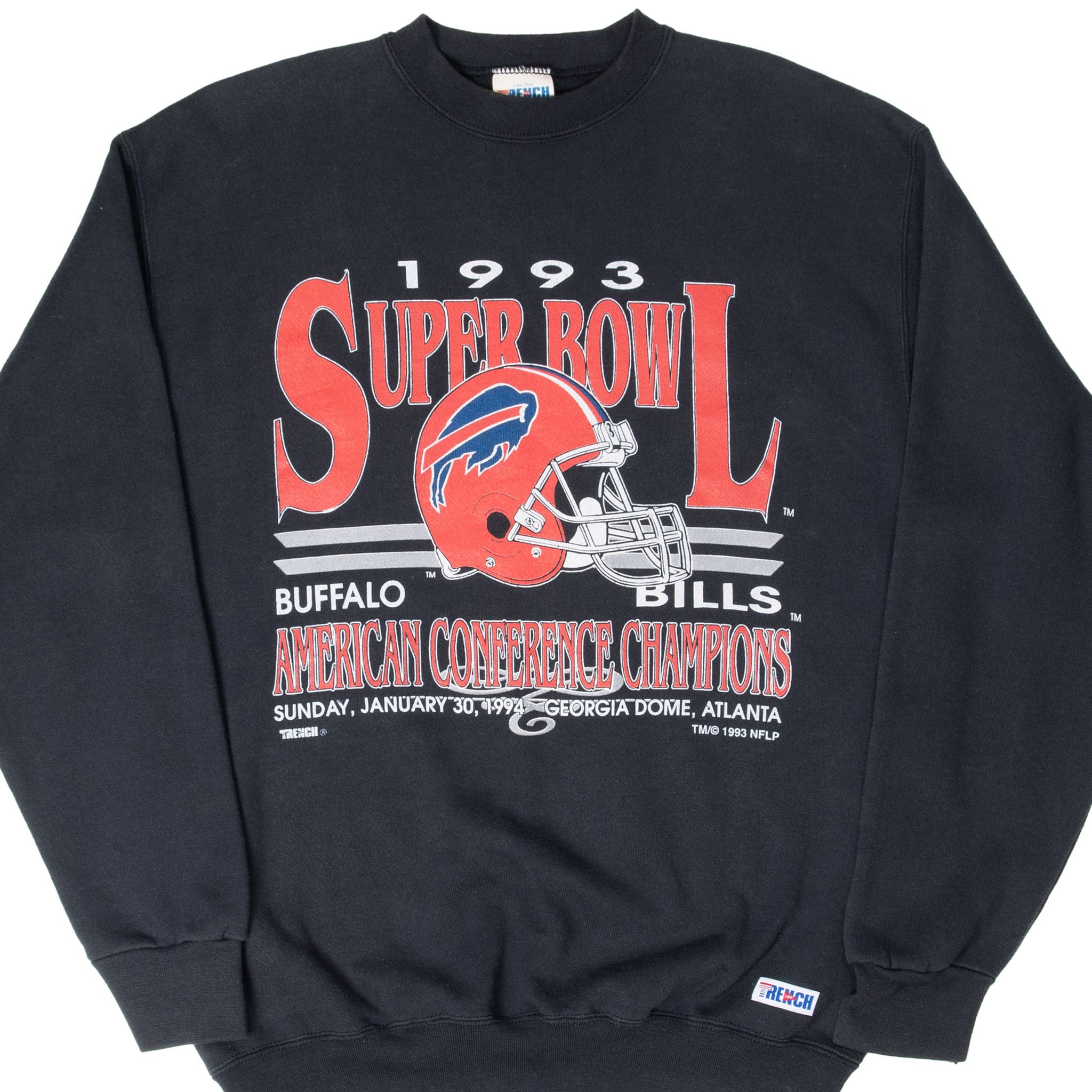 VINTAGE NFL BUFFALO BILLS SUPER BOWL 1993 SWEATSHIRT LARGE MADE IN USA