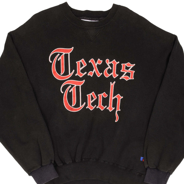Vintage Texas Tech University Black Russel Sweatshirt Size XL 1990S