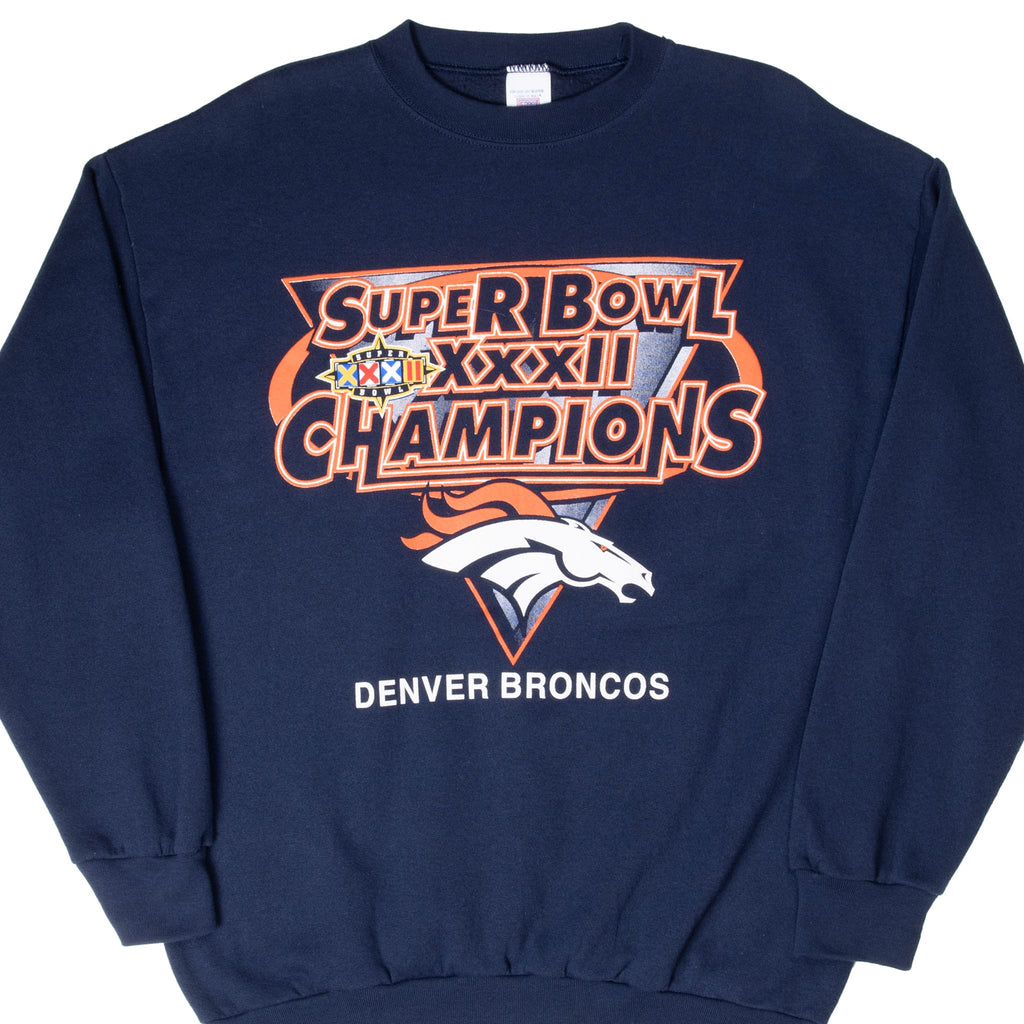 VINTAGE NFL DENVER BRONCOS SUPER BOWL CHAMPIONS XXXIII 1998 SWEATSHIRT LARGE