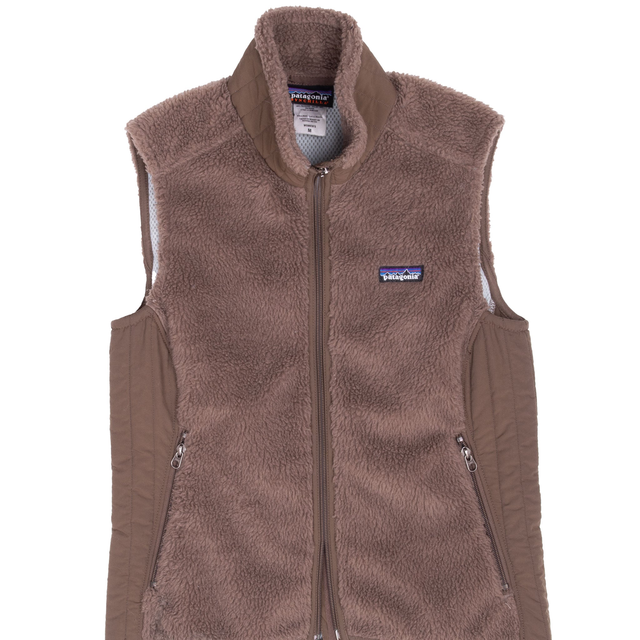 VINTAGE PATAGONIA BROWN RETRO-X FLEECE VEST JACKET 2006 WOMENS MEDIUM