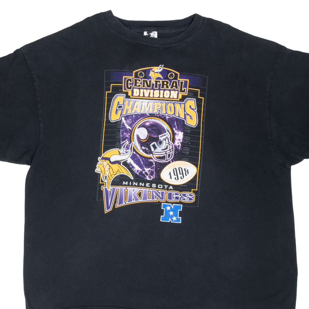Vintage Nfl Minnesota Vikings Central Division Champions 1998 Tee Shirt Size 2XL